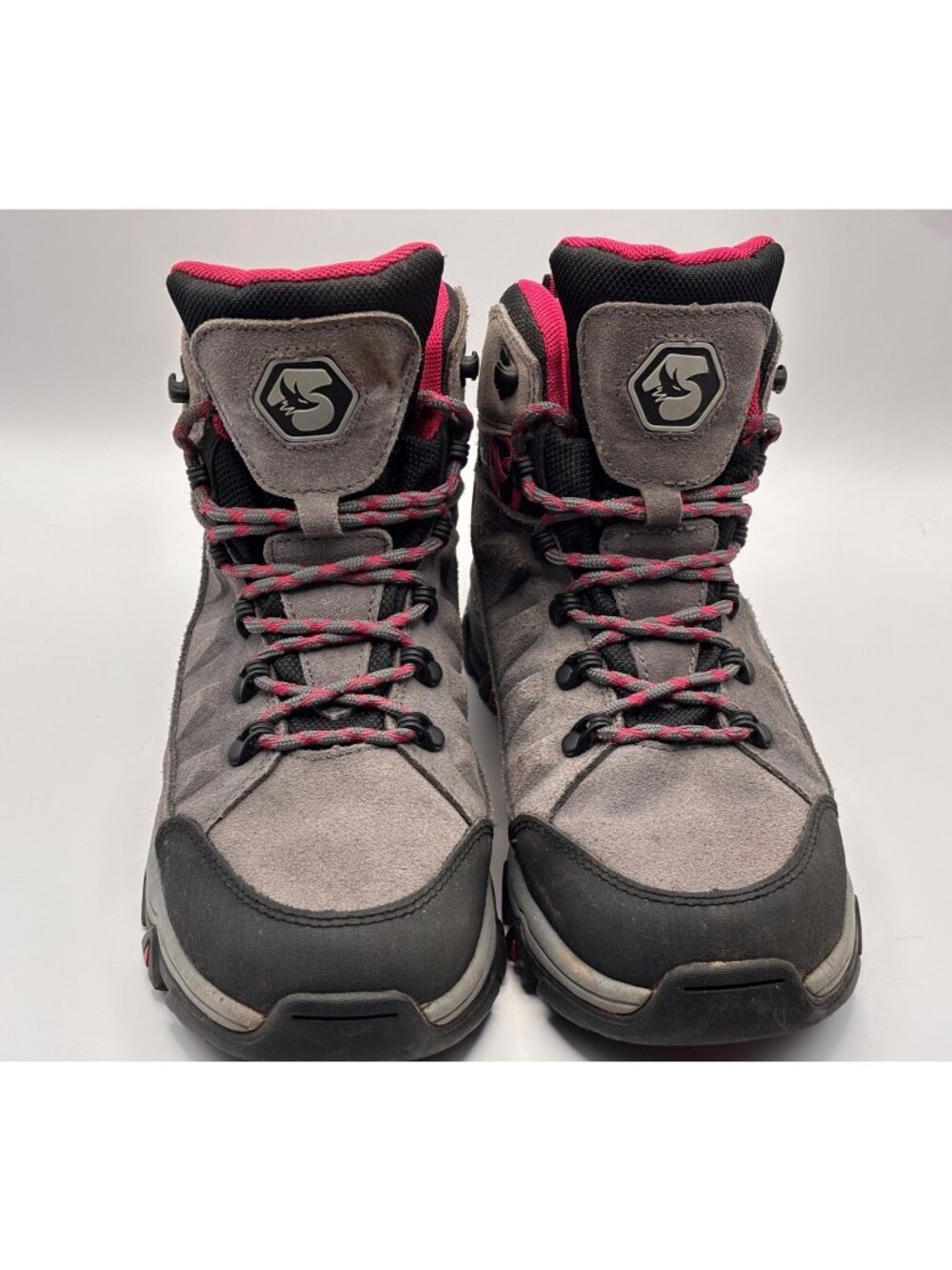 Foxelli Womens Hiking Boots Size 9.5 Gray & Pink Waterproof Kingtex System Durab